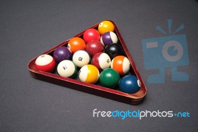 Pool Ball Set Stock Photo