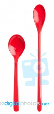 Porcelain Spoons Stock Photo