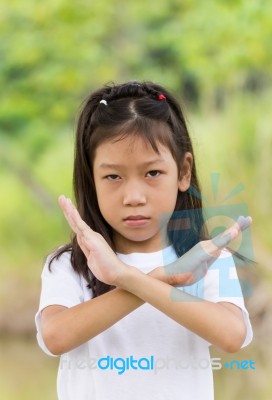 Portrait Of Asian Young Girl Stock Photo