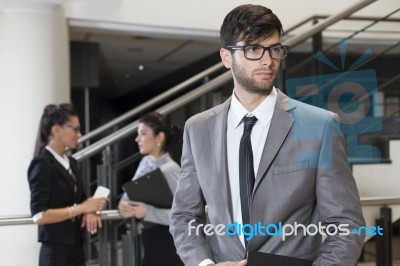 Portrait Of Young Businessman Stock Photo