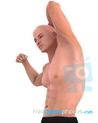Posing Young Male Model Stock Image