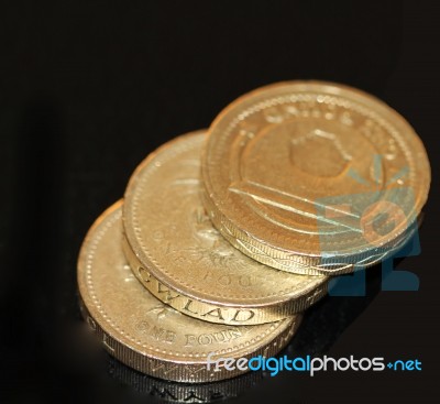 Pound Coins Stock Photo