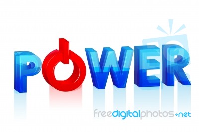 Power Text Stock Image