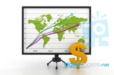 Presentation Of Business Chart Stock Image