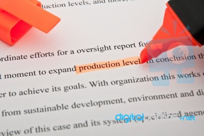 Production Level Highlighted Stock Photo