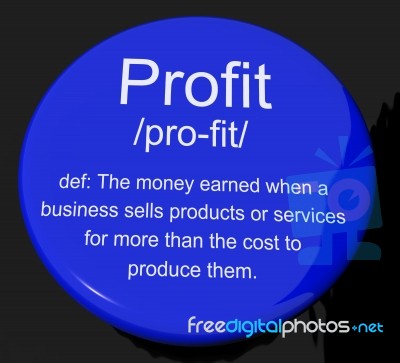 Profit Definition Button Stock Image