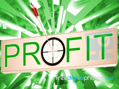Profit Means Earning Revenue And Business Growth Stock Image