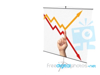 Projector With Graph Stock Image