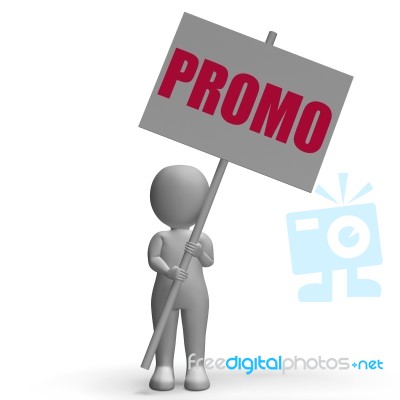 Promo Protest Banner Shows One-time Promotions And Discounts Stock Image