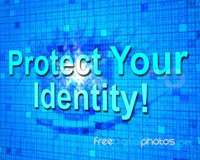 Protect Your Identity Represents Private Password And Protected Stock Image