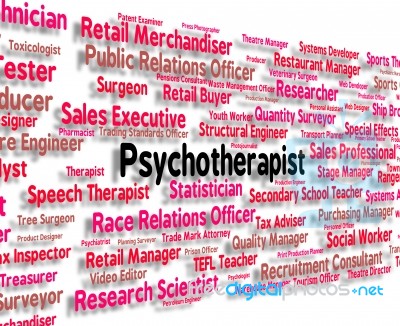 Psychotherapist Job Indicates Disturbed Mind And Delusions Stock Image