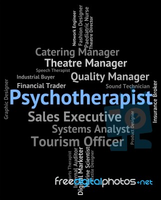 Psychotherapist Job Representing Emotional Disorder And Recruitment Stock Image