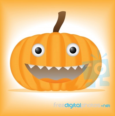 Pumpkin Smile Stock Image