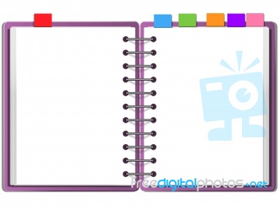 Purple Cover Note Book Stock Image