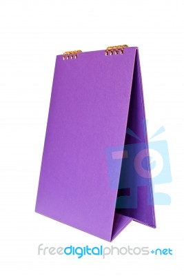 Purple Desktop Calendar Stock Photo