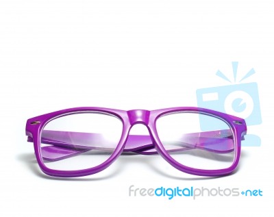 Purple Glasses Stock Photo