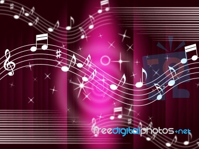 Purple Music Background Means Melody And Tune
 Stock Image