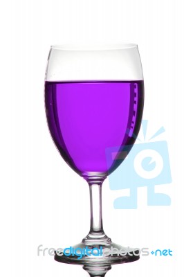 Purple Wine Glass Stock Photo
