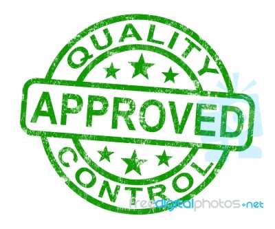 Quality Control Approved Stamp Stock Image