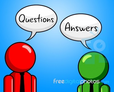 Questions Answers Indicates Questioning Asked And Assistance Stock Image