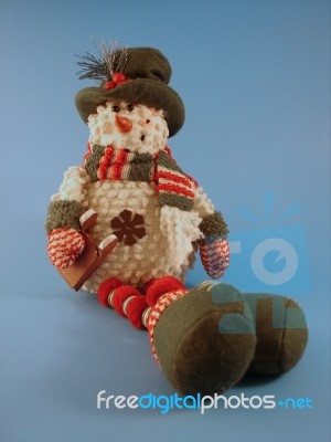 Quilted Snowman Stock Photo