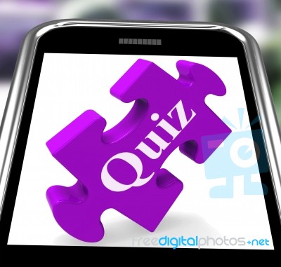 Quiz Smartphone Means Internet Question And Answer Game Stock Image