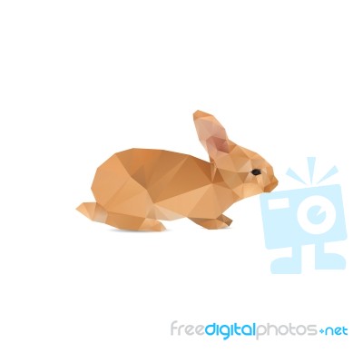 Rabbit Abstract Isolated Stock Image