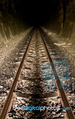 Railway Tunnel Stock Photo