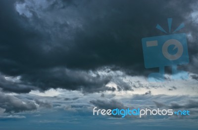 Rain Cloud In Sky Stock Photo