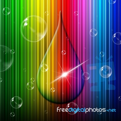 Rain Drop Indicates Color Swatch And Backgrounds Stock Image