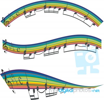 Rainbow Music Stock Image