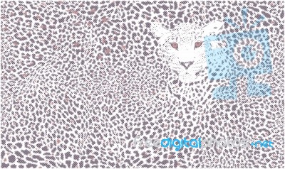 Raster Leopard Background Stock Image