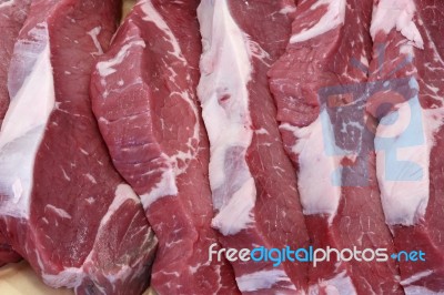 Raw Strip Steak Stock Photo