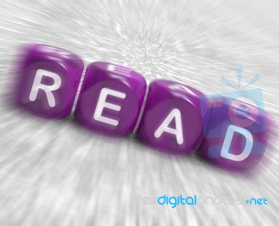 Read Dice Displays Fiction Non-fiction And Literacy Stock Image Read Dice Displays Fiction Non-fiction And Literacy Stock Image