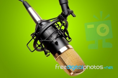 Recording Studio Microphone Stock Photo
