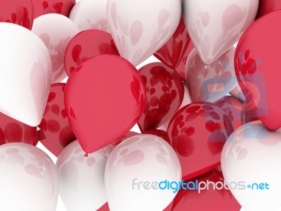 Red And White Balloons Stock Image