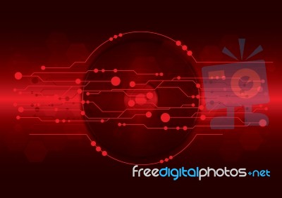 Red Digital Background Stock Image