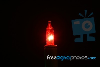 Red Fairy Light Stock Photo