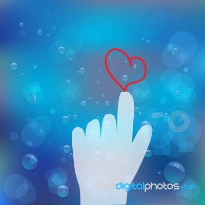 Red Heart Background Stock Image