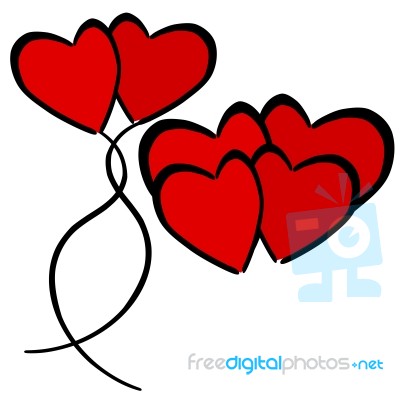 Red Heart Illustration Stock Image
