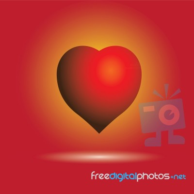 Red Heart Shape Stock Image