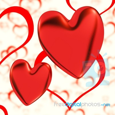 Red Hearts Stock Image