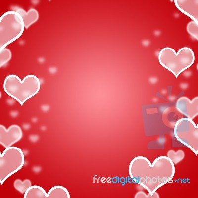 Red Hearts Bokeh Background Stock Image
