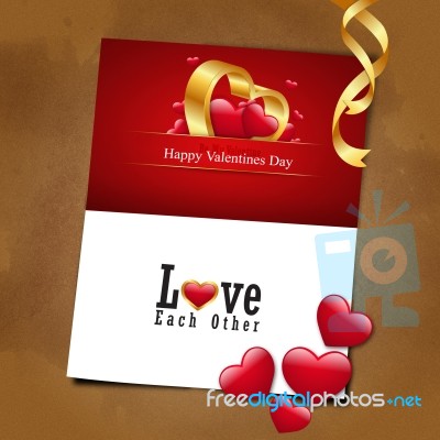 Red Love Heart, Valentines Day Concept Stock Image