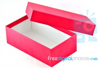 Red Opened Box Stock Photo