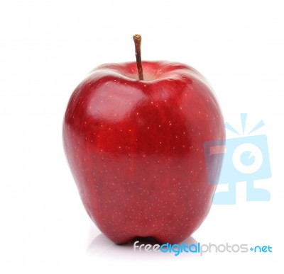 Red Ripe Apple Stock Photo