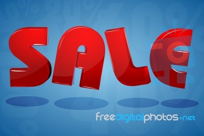 Red Sale Word Stock Image