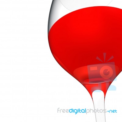 Red Wine In Glass Stock Image