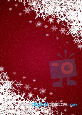 Red Winter Snowfall Background Stock Image Red Winter Snowfall Background Stock Image