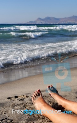 Relaxing Feet Stock Photo
